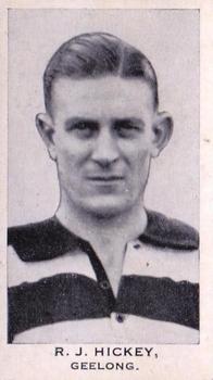 1932 Godfrey Phillips Tobacco Victorian League & Association Footballers #7 Reg Hickey Front